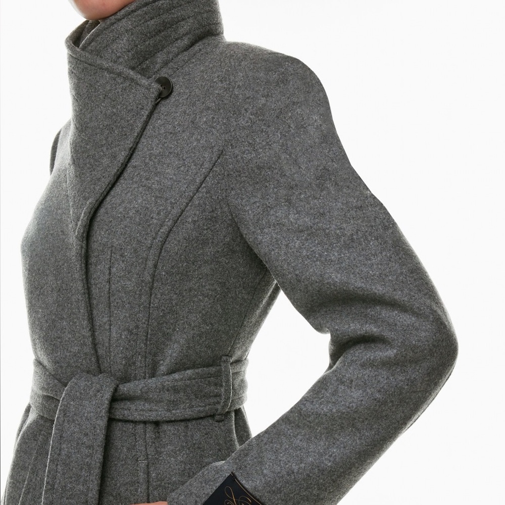 Babaton Charcoal Aritzia Connor Coat Wool Trench Coat
